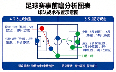 篮球战术解析示意图 - 球员跑位与传球路线